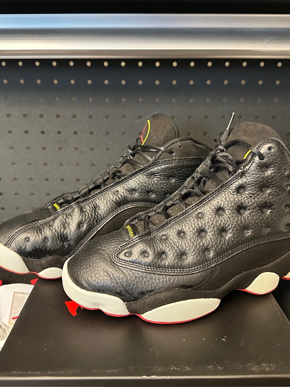 Air Jordan 13 men’s Black Leather Basketball Shoes
